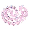 Baking Paint Electroplate Transparent Glass Beads Strands EGLA-Q136-03A-09-2