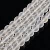 Frosted Spray Painted Glass Beads Strands GLAA-N035-03D-C07-1