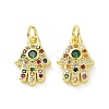 Brass Micro Pave Colorful Cubic Zirconia Charms KK-E068-VF085-2