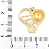 Football Brass Micro Pave Cubic Zirconia Pendants KK-A297-09A-G-3