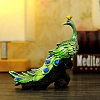 Creative Peacock Resin Statue Decoration DJEW-PW0012-062-2