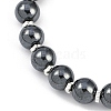 Synthetic Non-magnetic Hematite Beaded Stretch Bracelets for Women Men BJEW-F480-02D-2