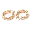 Brass Hammered Hoop Earrings EJEW-Q765-04G-2