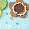 5Pcs 5 Styles Donut & Cake Rack Plating Brass Enamel Beads KK-CJ0002-83-6