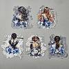 6Pcs 5 Styles DIY Figure Picture Stickers STIC-U004-01D-3