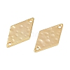 Brass Textured Geometric Connector Charms KK-B137-10G-01-2