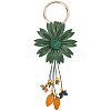 Leather and Alloy Keychain HJEW-WH20022-04B-02-6