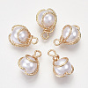 ABS Plastic Imitation Pearl Pendants KK-N235-020A-2