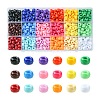 702pcs 18 Colors Opaque Plastic Beads KY-YW0001-41-1