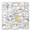 50Pcs PVC Self-Adhesive Cartoon Cloud Stickers WG18599-01-1