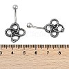 Snake 316 Surgical Stainless Steel Belly Button Rings/Earrings EJEW-G416-18A-AS-5