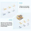 60Pcs 6 Style 304 Stainless Steel Stud Earring Findings STAS-DC0010-21-4