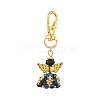 Angel Glass & Alloy Pendant Decorations HJEW-MZ00360-01-2