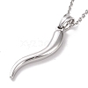 Non-Tarnish 304 Stainless Steel Pepper Shape Pendant Necklace for Women STAS-E154-19P-3