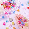 100Pcs UV Plating Transparent Acrylic European Beads TACR-TA0001-93C-6