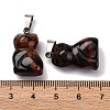 Natural Mahogany Obsidian Pendants G-B127-08P-06-3