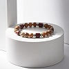 Natural Picture Jasper Beaded Stretch Bracelet for Women or Men BJEW-JB07732-02-2