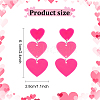 ANATTASOUL 4 Pairs 4 Style Acrylic Heart Dangle Stud Earrings with 304 Stainless Steel Pins for Women EJEW-AN0004-82-2