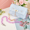 SUPERFINDINGS 2Pcs 2 Colors Transparent Acrylic Paperclip Chain Bag Handles AJEW-FH0002-68-5