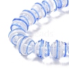 Round Handmade Clear Lampwork Beads Strands LAMP-G150-02B-4