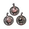 Natural Rhodonite Pendants G-Q158-03A-R15-1