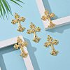 Alloy Rhinestone Cross Big Pendants ALRI-1475-G-RS-5