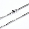 304 Stainless Steel Cable Chain Necklace NJEW-S420-007C-P-1