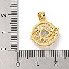 Rack Plating Brass Micro Pave Cubic Zirconia Pendants KK-G513-23A-02G-3