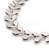 Enamel Wheat Link Chains Bracelet BJEW-P271-02P-01-3