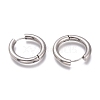 Tarnish Resistant 201 Stainless Steel Huggie Hoop Earrings EJEW-L256-05R-P-2