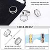 Unicraftale 12Pcs Stainless Steel Grooved Finger Ring Settings STAS-UN0038-94C-5