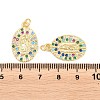 Brass Micro Pave Colorful Cubic Zirconia Pendants KK-P353-19G-01-3