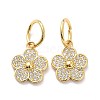 Brass Micro Pave Clear Cubic Zirconia Charms X-ZIRC-L091-075G-2