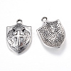 Tibetan Style Alloy Pendants X-TIBEP-Q062-14AS-RS-2