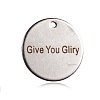 Non-Tarnish Spray Painted 201 Stainless Steel Pendants STAS-F090-06P-1