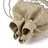 Christmas Printed Burlap Packing Pouches Drawstring Bags ABAG-Q053-02A-08-4