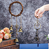 Gorgecraft 2Pcs 2 Style Rattan & Alloy Witch Bells for Door Knob AJEW-GF0008-21-3