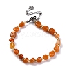 Natural Red Aventurine Beaded Bracelets for Women G-P563-07P-07-4