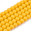 Opaque Solid Color Glass Beads Strands GLAA-T032-P4mm-08-1