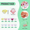 150Pcs 10 Colors Baking Paint Transparent Glass Beads GLAA-TA0004-37-4
