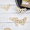 Natural Solid Wood Carved Onlay Applique Craft WOOD-FH0001-30-4