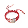 Adjustable Nylon Thread Cord Double Braided Beaded Bracelets Set BJEW-JB08741-3