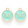 Golden Plated Alloy Enamel Charms ENAM-S118-05M-1