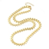 Brass Cobs Chain Necklaces for Women NJEW-G100-02G-1