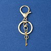 304 Stainless Steel Initial Letter Key Charm Keychains KEYC-YW00004-09-2