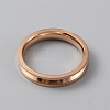 Titanium Steel Grooved Finger Ring Settings RJEW-WH0012-11C-2