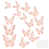 SUPERFINDINGS 4 Set 3D Butterfly Paper Mirror Wall Stickers DIY-FH0002-96-2