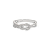 Knot 925 Sterling Silver Micro Pave Clear Cubic Zirconia Finger Rings for Women FS-WG39CEA-05-3