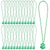 Plastic Dollar Sign Big Pendant Ball Chain Necklaces NJEW-WH0021-81B-1