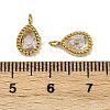 304 Stainless Steel Micro Pave Cubic Zirconia Charms STAS-K302-01C-G-3